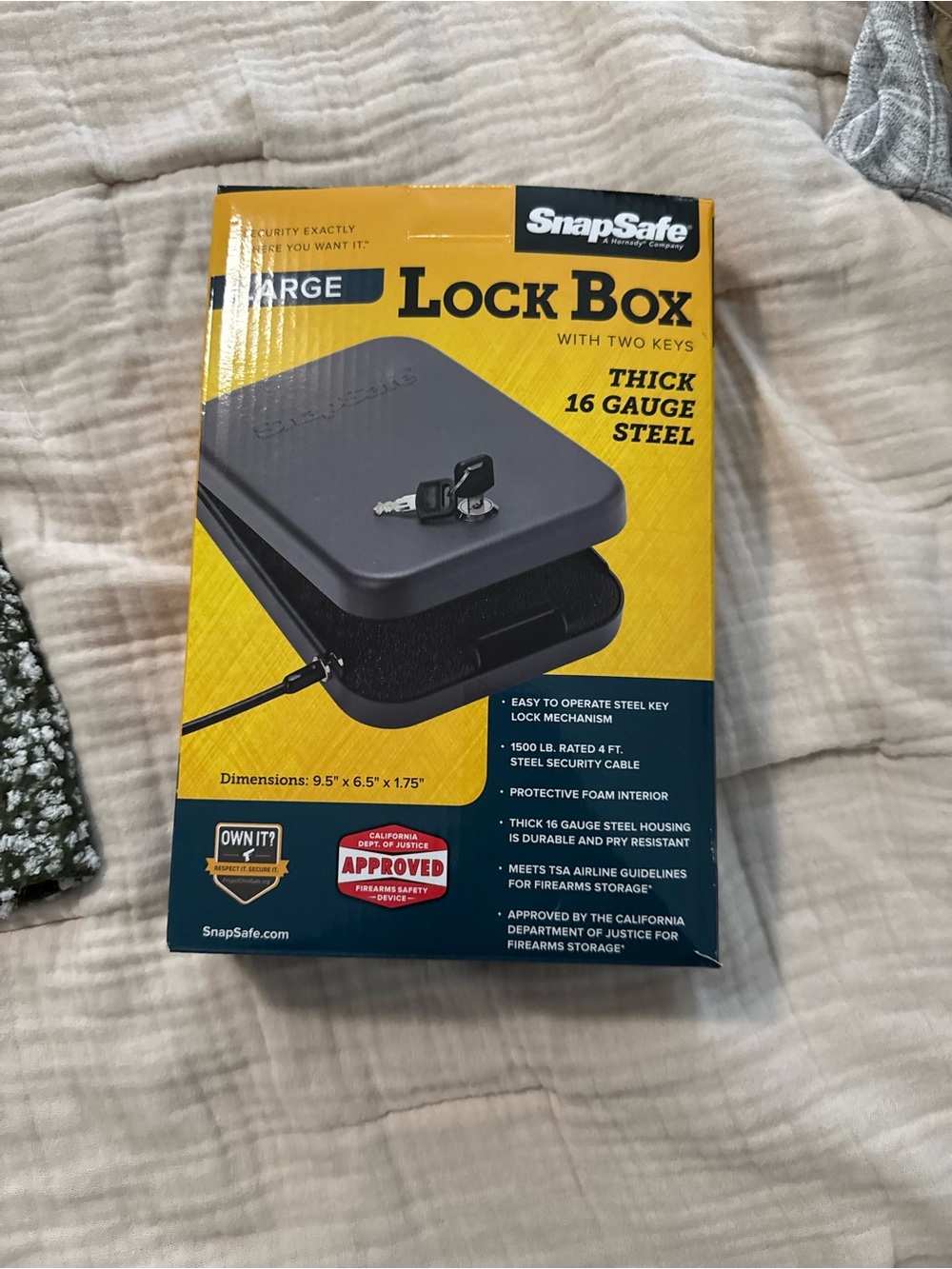 Large Lock Box - Black